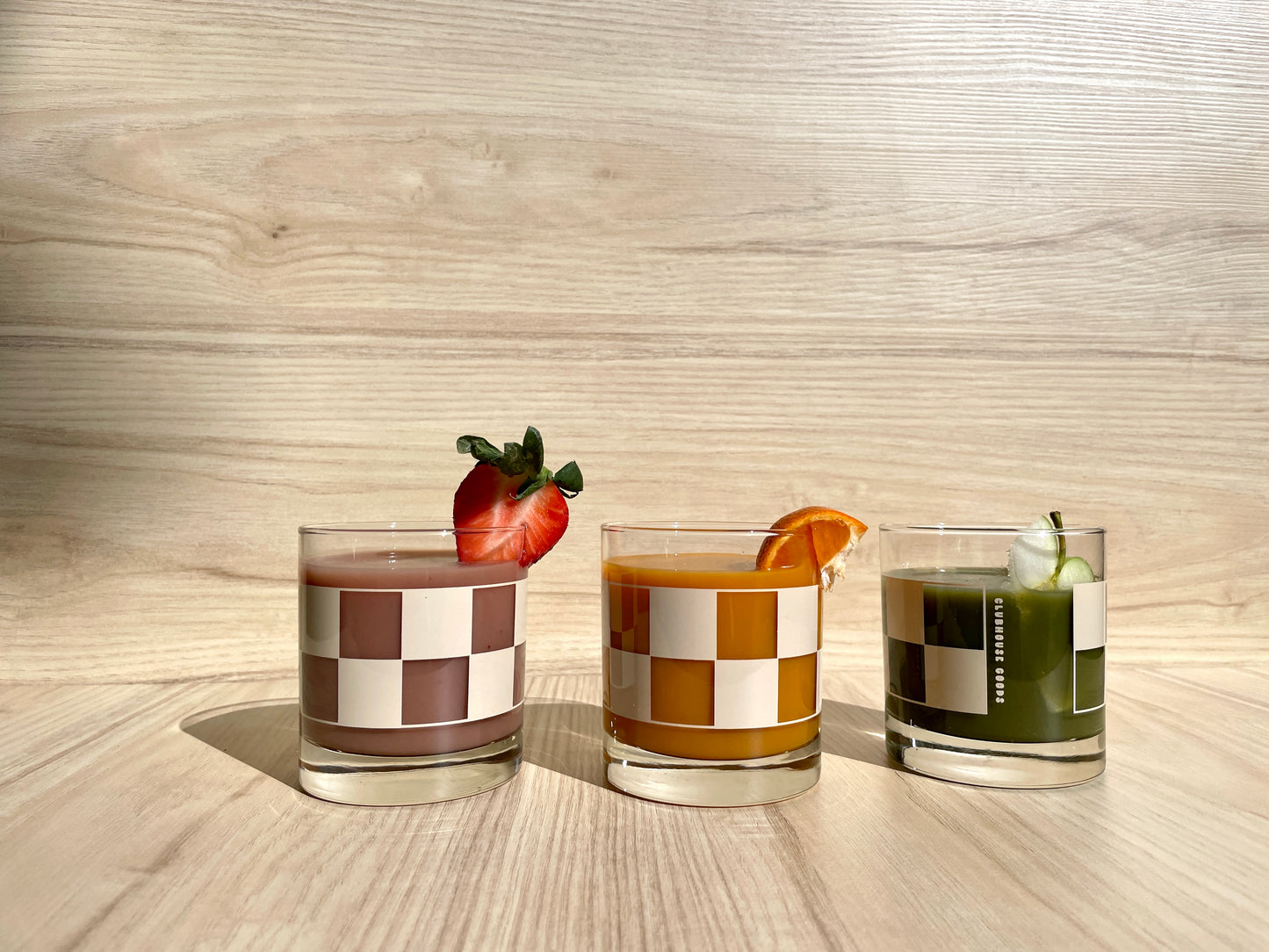 Checkered Glass - Set of 2